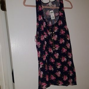 Floral Tank with necklace